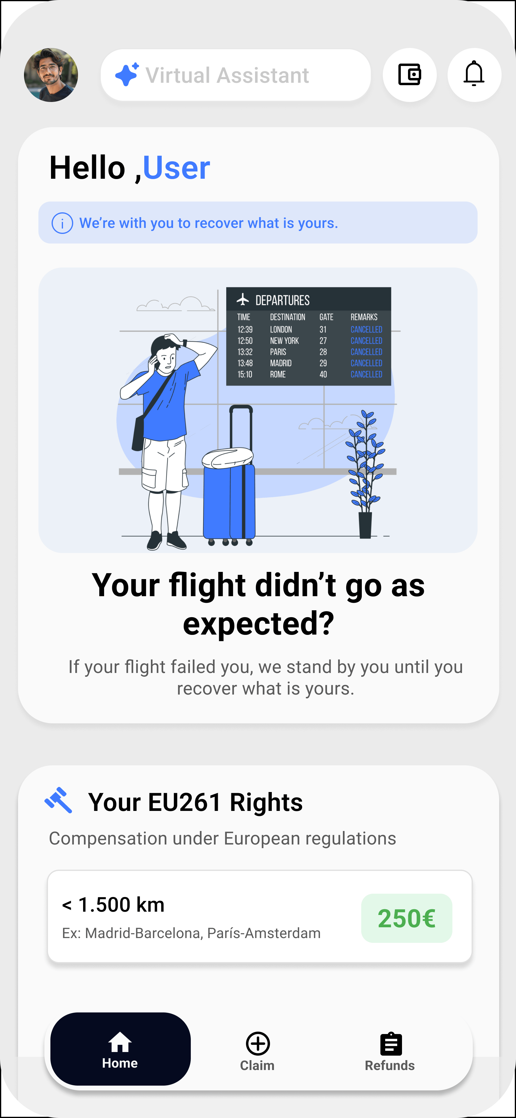 AviFly App - Phone in hand