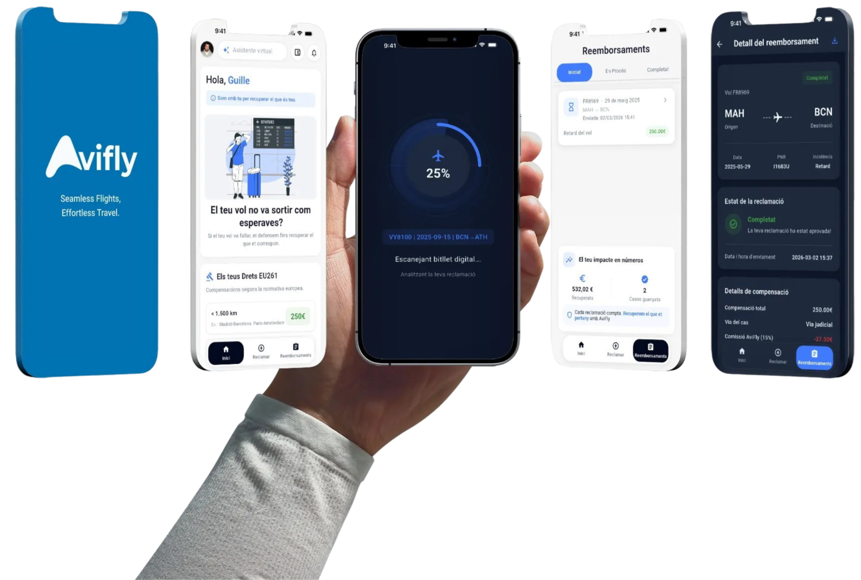 AviFly App - Pantalles de l'aplicació